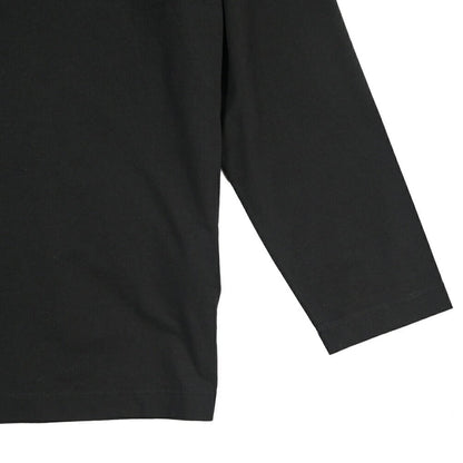 26-27AW JIL SANDER コットン100% 長袖モックネックTシャツ / BOXY FITT ブラック(BLACK) S | GUARDAROBA MILANO OFFICIAL STORE