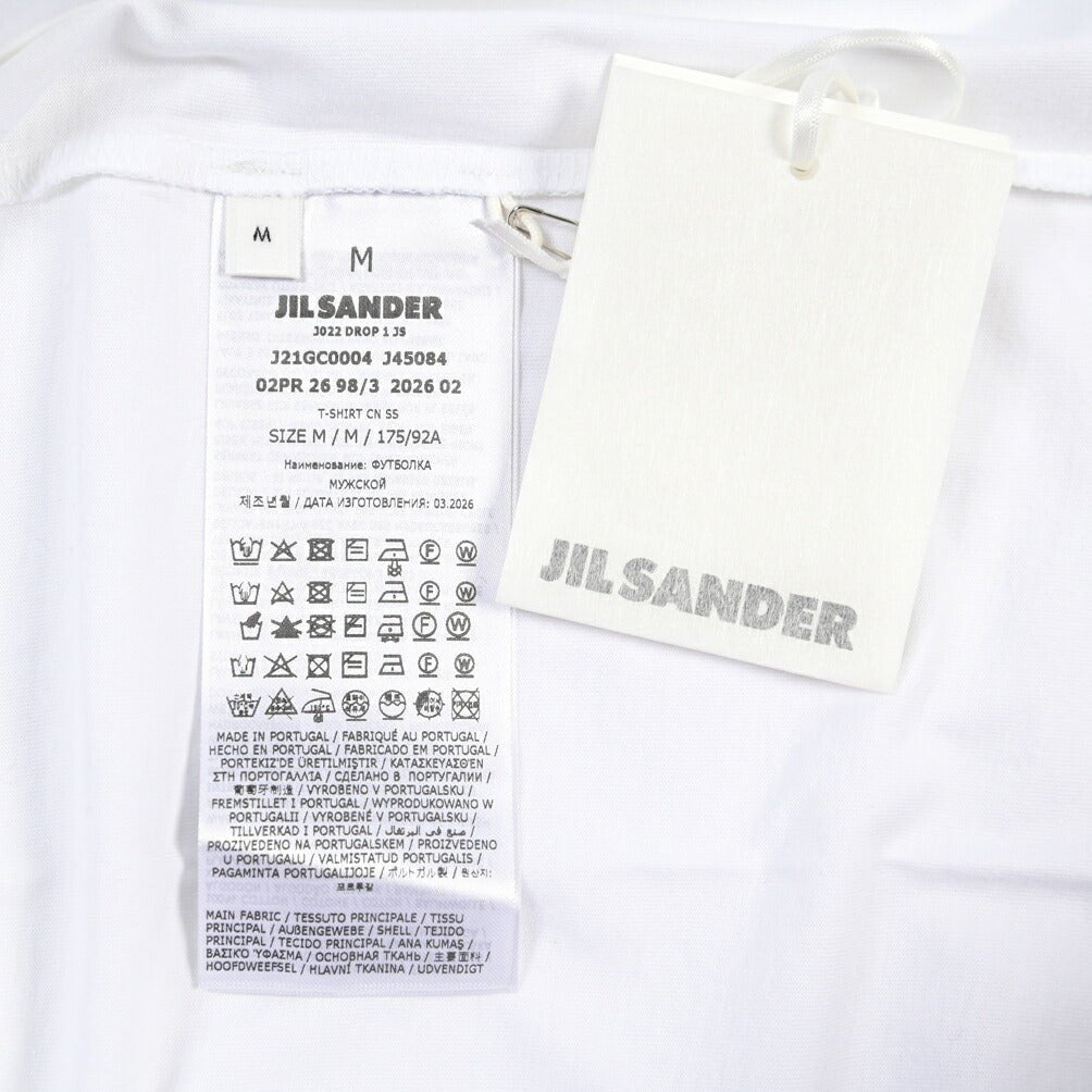 26-27AW JIL SANDER コットン100% リラックスフィットTシャツ ホワイト(OPIC WHITE) S | GUARDAROBA MILANO OFFICIAL STORE