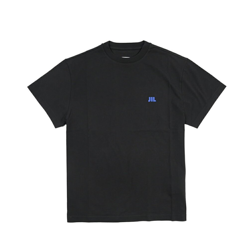 26-27AW JIL SANDER オーガニックコットン100% 半袖ワンポイントロゴ刺繍Tシャツ ブラック(BLACK) S | GUARDAROBA MILANO OFFICIAL STORE