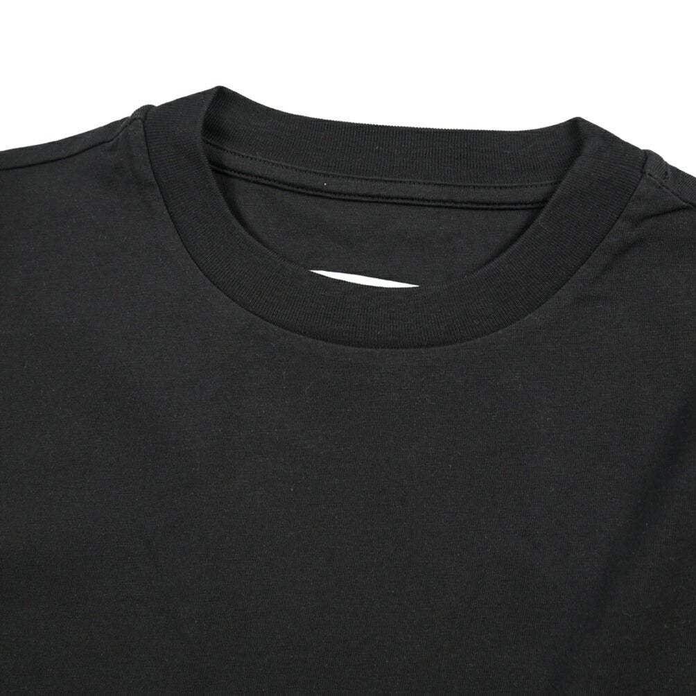26-27AW JIL SANDER オーガニックコットン100% 半袖ワンポイントロゴ刺繍Tシャツ ブラック(BLACK) S | GUARDAROBA MILANO OFFICIAL STORE