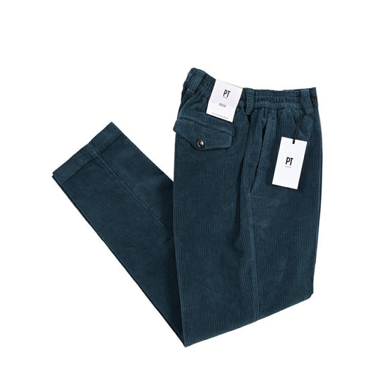 26-27AW PT TORINO Edge “THE REBEL” リヨセル混コットン コーデュロイノータックイージーパンツ ネイビー 28 | GUARDAROBA MILANO OFFICIAL STORE