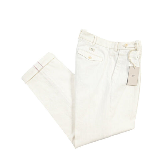 26-27AW PT TORINO “Hamptons” ストレッチコットン ツータックグルカパンツ オフホワイト 44 | GUARDAROBA MILANO OFFICIAL STORE