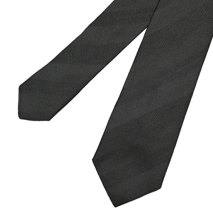 26-27AW TAGLIATORE シルク100% レジメンタルネクタイ ブラック 146cm×7.5cm | GUARDAROBA MILANO OFFICIAL STORE