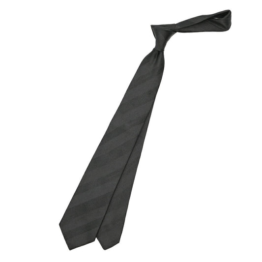 26-27AW TAGLIATORE シルク100% レジメンタルネクタイ ブラック 146cm×7.5cm | GUARDAROBA MILANO OFFICIAL STORE