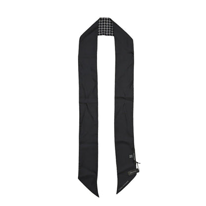 26-27AW TAGLIATORE シルク100% 幾何柄スカーフ ブラック(BLACK) 160cm×8cm | GUARDAROBA MILANO OFFICIAL STORE