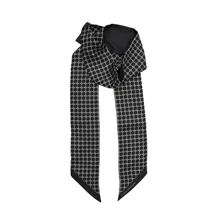 26-27AW TAGLIATORE シルク100% 幾何柄スカーフ ブラック(BLACK) 160cm×8cm | GUARDAROBA MILANO OFFICIAL STORE