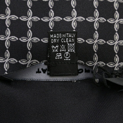 26-27AW TAGLIATORE シルク100% 幾何柄スカーフ ブラック(BLACK) 160cm×8cm | GUARDAROBA MILANO OFFICIAL STORE