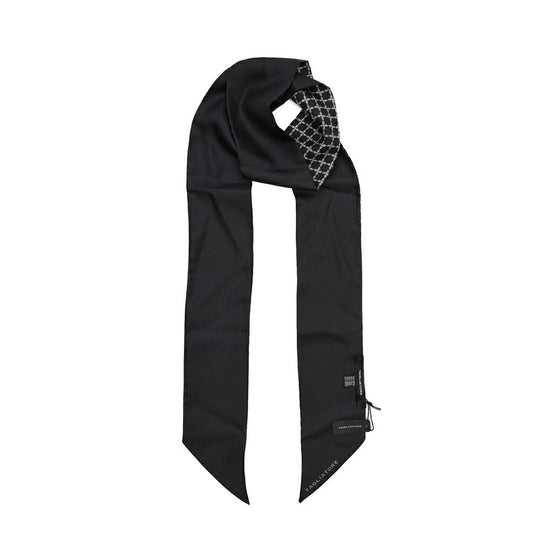 26-27AW TAGLIATORE シルク100% 幾何柄スカーフ ブラック(BLACK) 160cm×8cm | GUARDAROBA MILANO OFFICIAL STORE