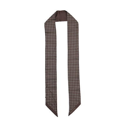 26-27AW TAGLIATORE シルク100% 幾何柄スカーフ ブラウン(BROWN) 160cm×8cm | GUARDAROBA MILANO OFFICIAL STORE