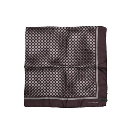 26-27AW TAGLIATORE シルク100% 幾何柄スカーフ ワインレッド(WINE) 86.5cm×86.5cm | GUARDAROBA MILANO OFFICIAL STORE