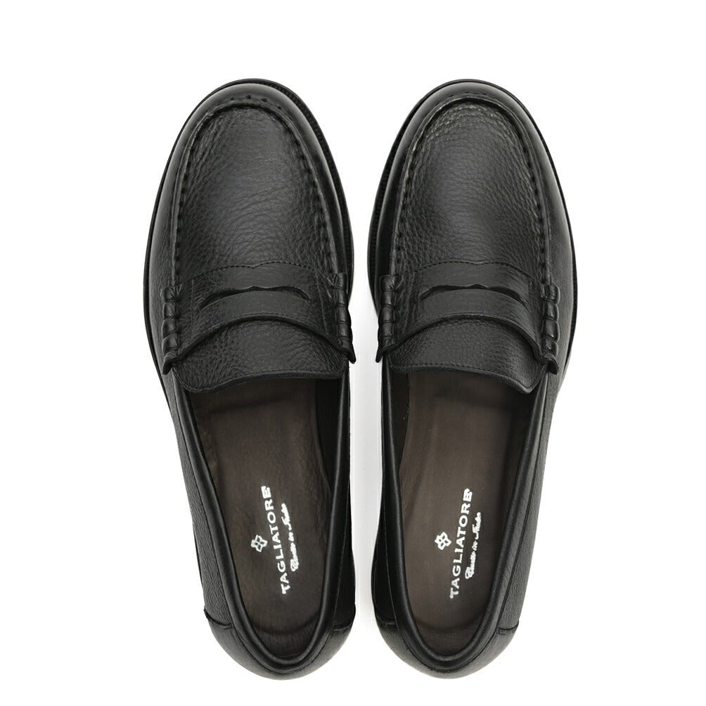 26-27AW TAGLIATORE カーフレザー100% コインローファー / CLARK ブラック(NERO) 42 | GUARDAROBA MILANO OFFICIAL STORE