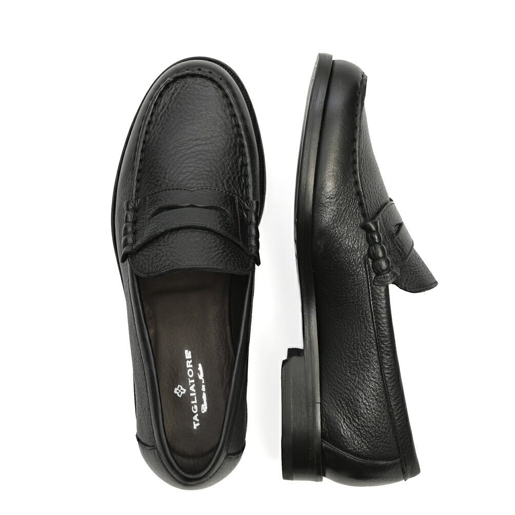 26-27AW TAGLIATORE カーフレザー100% コインローファー / CLARK ブラック(NERO) 42 | GUARDAROBA MILANO OFFICIAL STORE