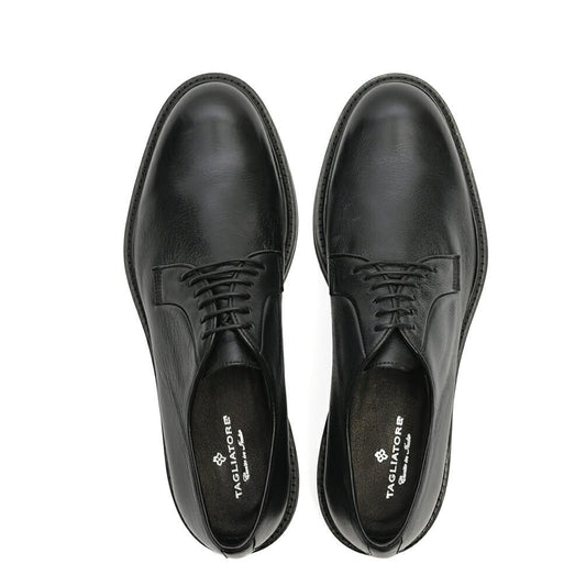 26-27AW TAGLIATORE カーフレザー100% Vibramソールダービーシューズ / SNOW ブラック(NERO) 42 | GUARDAROBA MILANO OFFICIAL STORE