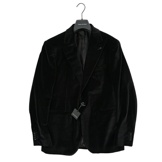 26-27AW TAGLIATORE 1FNJ15A ストレッチコットン 2Bシングルベロアジャケット ブラック 50 | GUARDAROBA MILANO OFFICIAL STORE