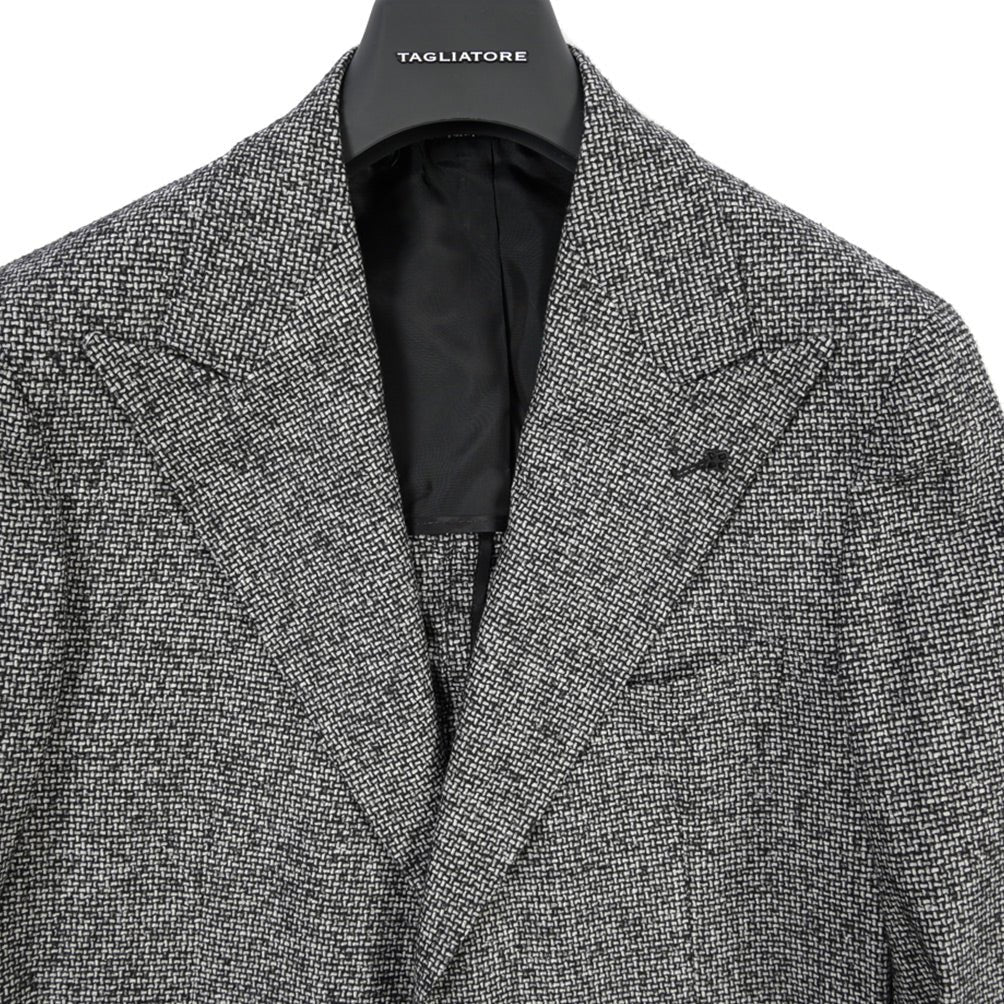26-27AW TAGLIATORE シルク混ウール 2Bシングルテーラードジャケット / Exclusive Garment グレー 50 | GUARDAROBA MILANO OFFICIAL STORE