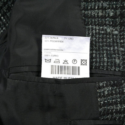 26-27AW TAGLIATORE ベビーアルパカ混 2Bシングルテーラードジャケット グリーン×ブラック 50 | GUARDAROBA MILANO OFFICIAL STORE