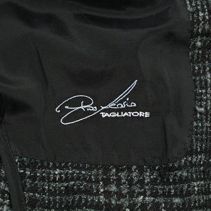 26-27AW TAGLIATORE ベビーアルパカ混 2Bシングルテーラードジャケット グリーン×ブラック 50 | GUARDAROBA MILANO OFFICIAL STORE