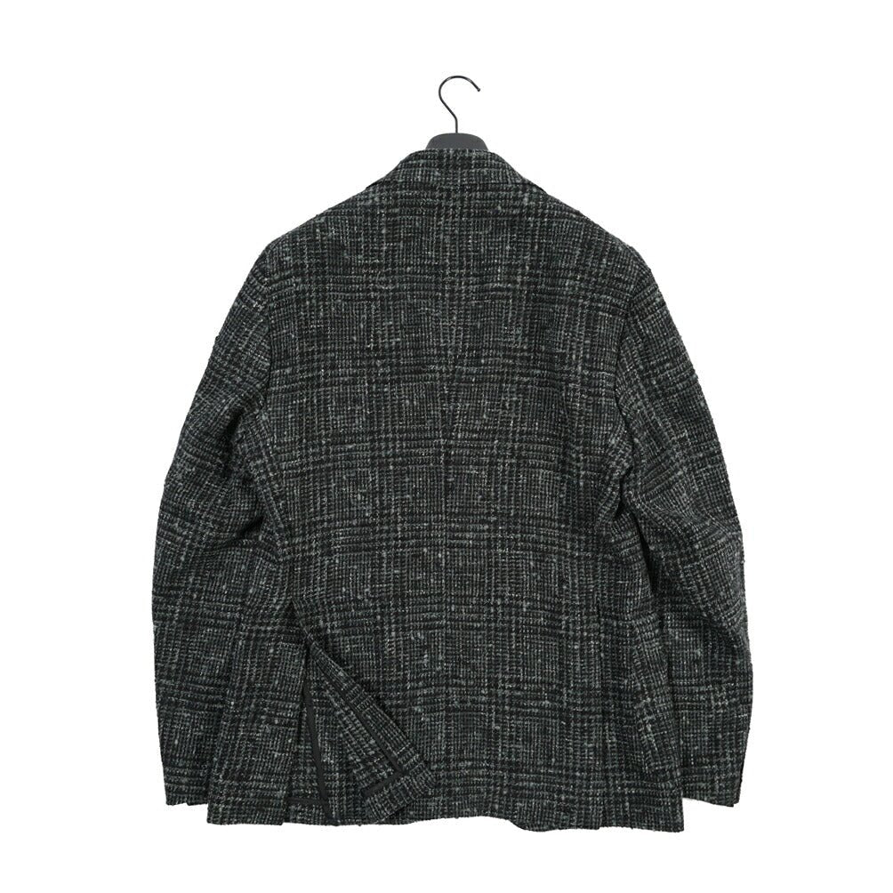 26-27AW TAGLIATORE ベビーアルパカ混 2Bシングルテーラードジャケット グリーン×ブラック 50 | GUARDAROBA MILANO OFFICIAL STORE