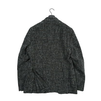 26-27AW TAGLIATORE ベビーアルパカ混 2Bシングルテーラードジャケット グリーン×ブラック 50 | GUARDAROBA MILANO OFFICIAL STORE