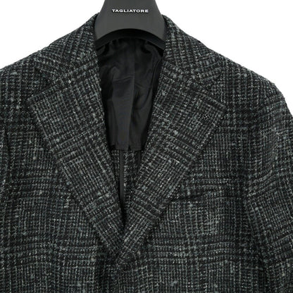 26-27AW TAGLIATORE ベビーアルパカ混 2Bシングルテーラードジャケット グリーン×ブラック 50 | GUARDAROBA MILANO OFFICIAL STORE