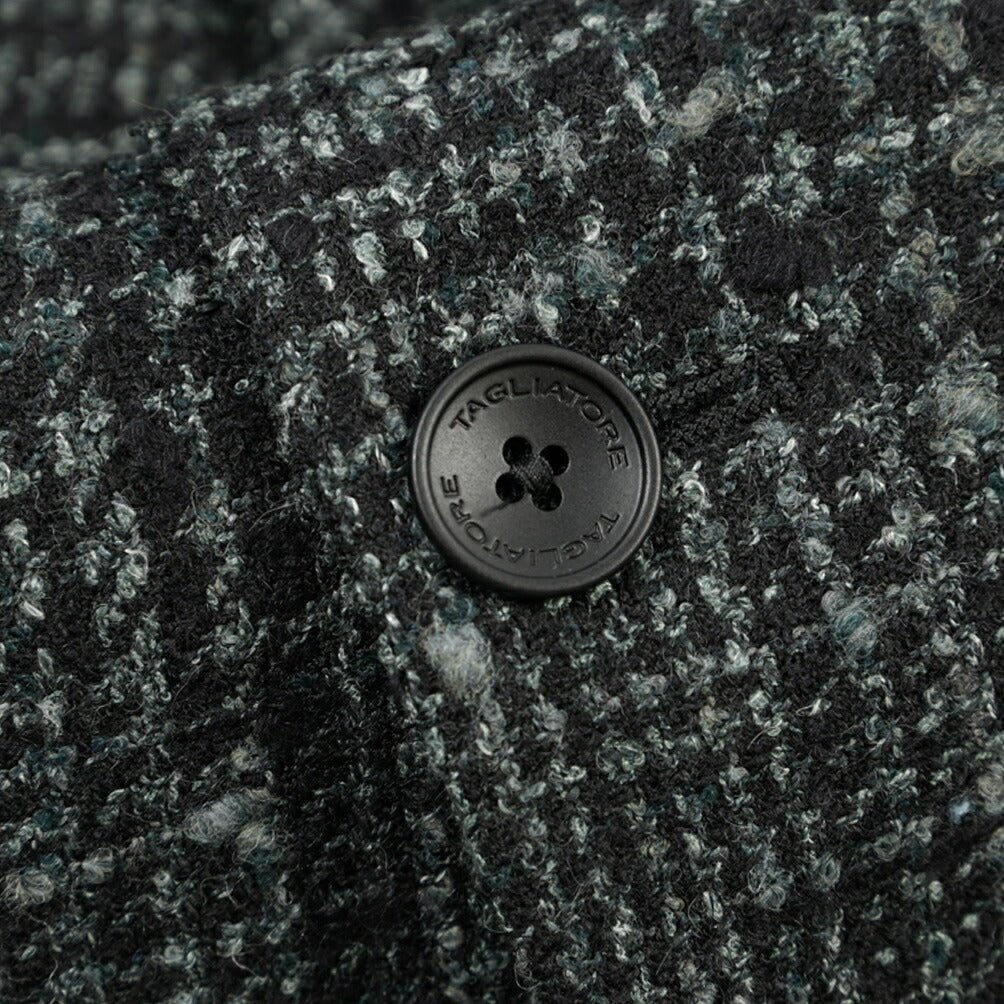 26-27AW TAGLIATORE ベビーアルパカ混 2Bシングルテーラードジャケット グリーン×ブラック 50 | GUARDAROBA MILANO OFFICIAL STORE