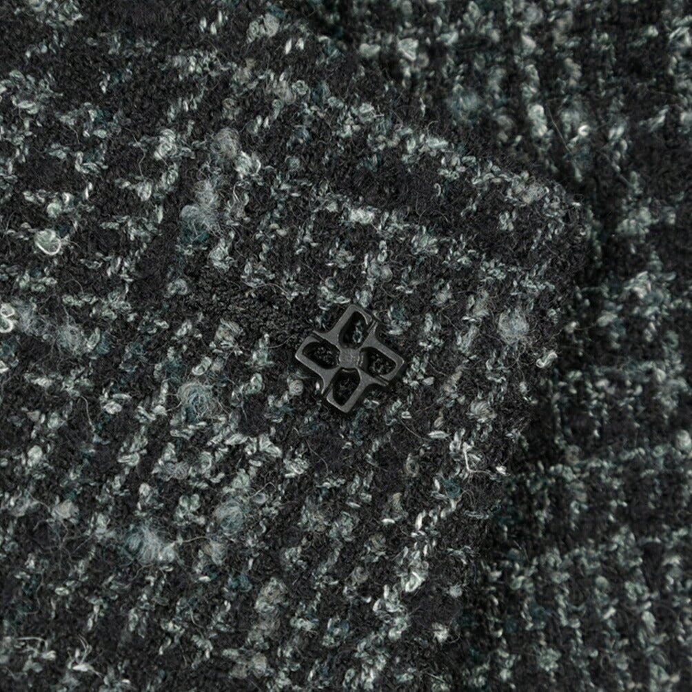 26-27AW TAGLIATORE ベビーアルパカ混 2Bシングルテーラードジャケット グリーン×ブラック 50 | GUARDAROBA MILANO OFFICIAL STORE