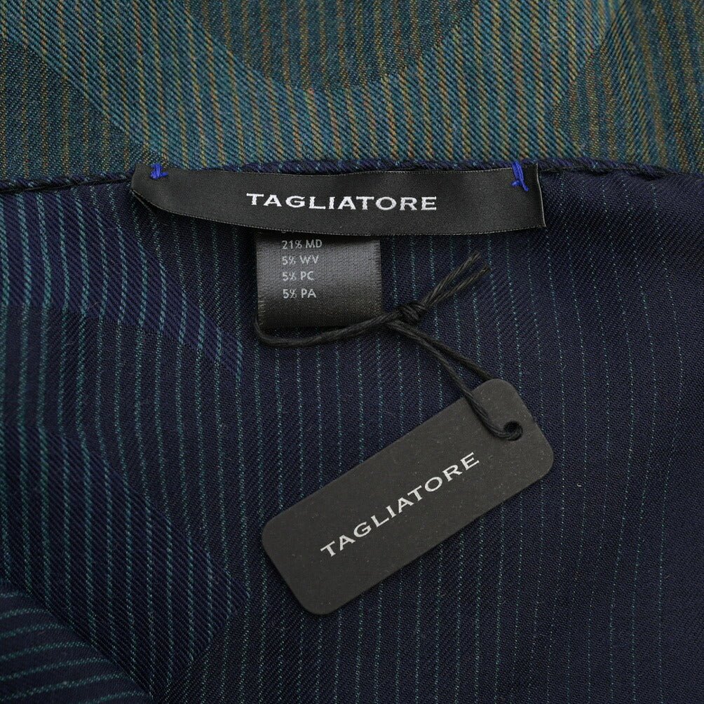 26-27AW TAGLIATORE ビスコース混ウール 総柄ストール ネイビー 180cm×70cm×1cm | GUARDAROBA MILANO OFFICIAL STORE