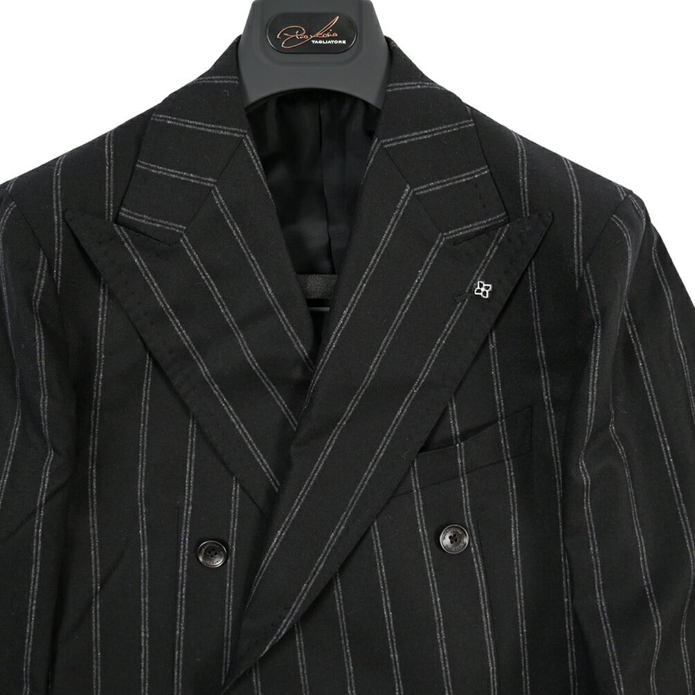 26-27AW TAGLIATORE カシミヤ混ウール 6Bダブルテーラードスーツ / Exclusive Garment ブラック 50 | GUARDAROBA MILANO OFFICIAL STORE