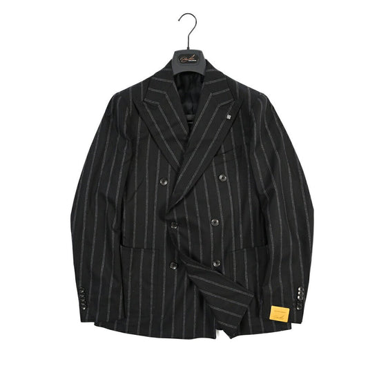 26-27AW TAGLIATORE カシミヤ混ウール 6Bダブルテーラードスーツ / Exclusive Garment ブラック 50 | GUARDAROBA MILANO OFFICIAL STORE
