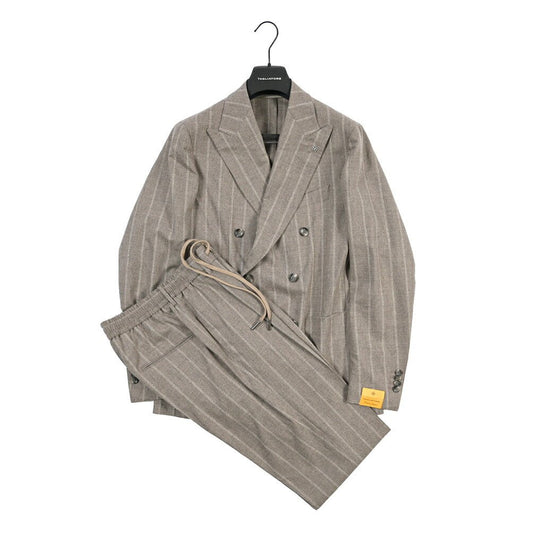 26-27AW TAGLIATORE “A-DARREL” ストレッチウール 6Bダブルテーラードスーツ グレージュ 46 | GUARDAROBA MILANO OFFICIAL STORE