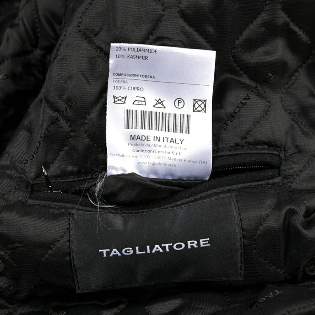 26-27AW TAGLIATORE “ADAMS” カシミヤ混ウール ブルゾン ブラック 48 | GUARDAROBA MILANO OFFICIAL STORE