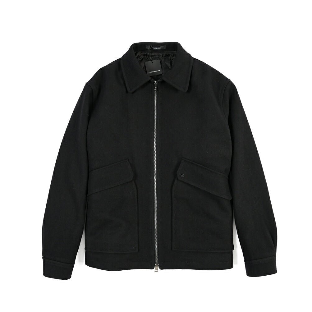 26-27AW TAGLIATORE “ADAMS” カシミヤ混ウール ブルゾン ブラック 48 | GUARDAROBA MILANO OFFICIAL STORE