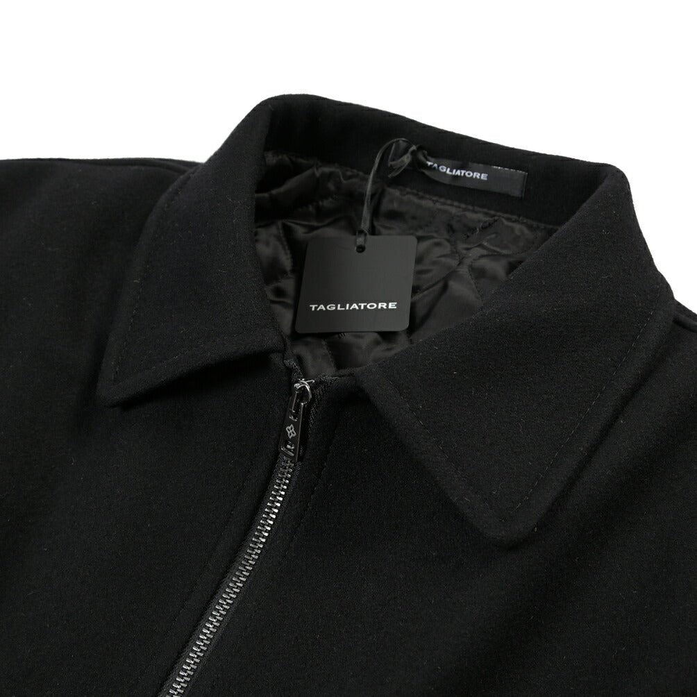 26-27AW TAGLIATORE “ADAMS” カシミヤ混ウール ブルゾン ブラック 48 | GUARDAROBA MILANO OFFICIAL STORE