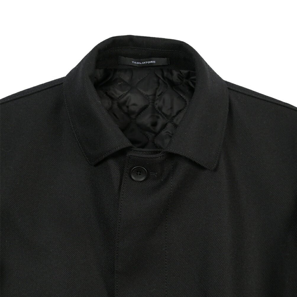 26-27AW TAGLIATORE “ALTON” ヴァージンウール100% バルマカーンコート ブラック 48 | GUARDAROBA MILANO OFFICIAL STORE
