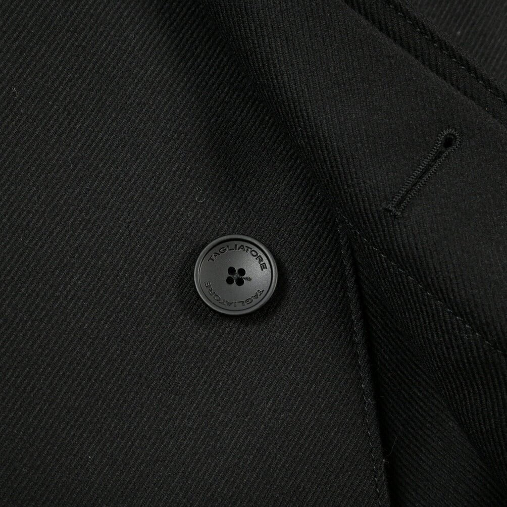 26-27AW TAGLIATORE “ALTON” ヴァージンウール100% バルマカーンコート ブラック 48 | GUARDAROBA MILANO OFFICIAL STORE