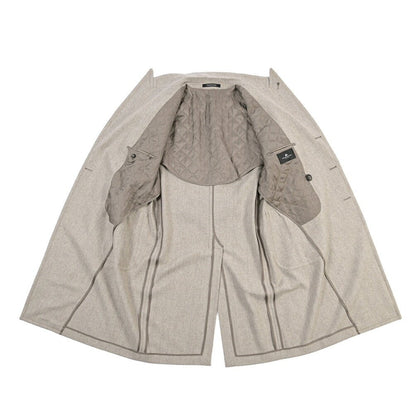 26-27AW TAGLIATORE “C-RUPERT” ヴァージンウール100% 6Bダブルヘリンボーンコート / Exclusive Garment ベージュ 48 | GUARDAROBA MILANO OFFICIAL STORE