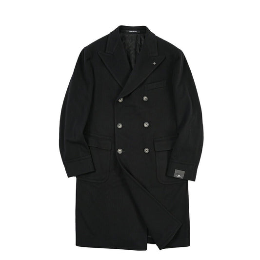 26-27AW TAGLIATORE “C-RUPERT” カシミヤ混ウール 6Bダブルブレストコート ブラック 48 | GUARDAROBA MILANO OFFICIAL STORE