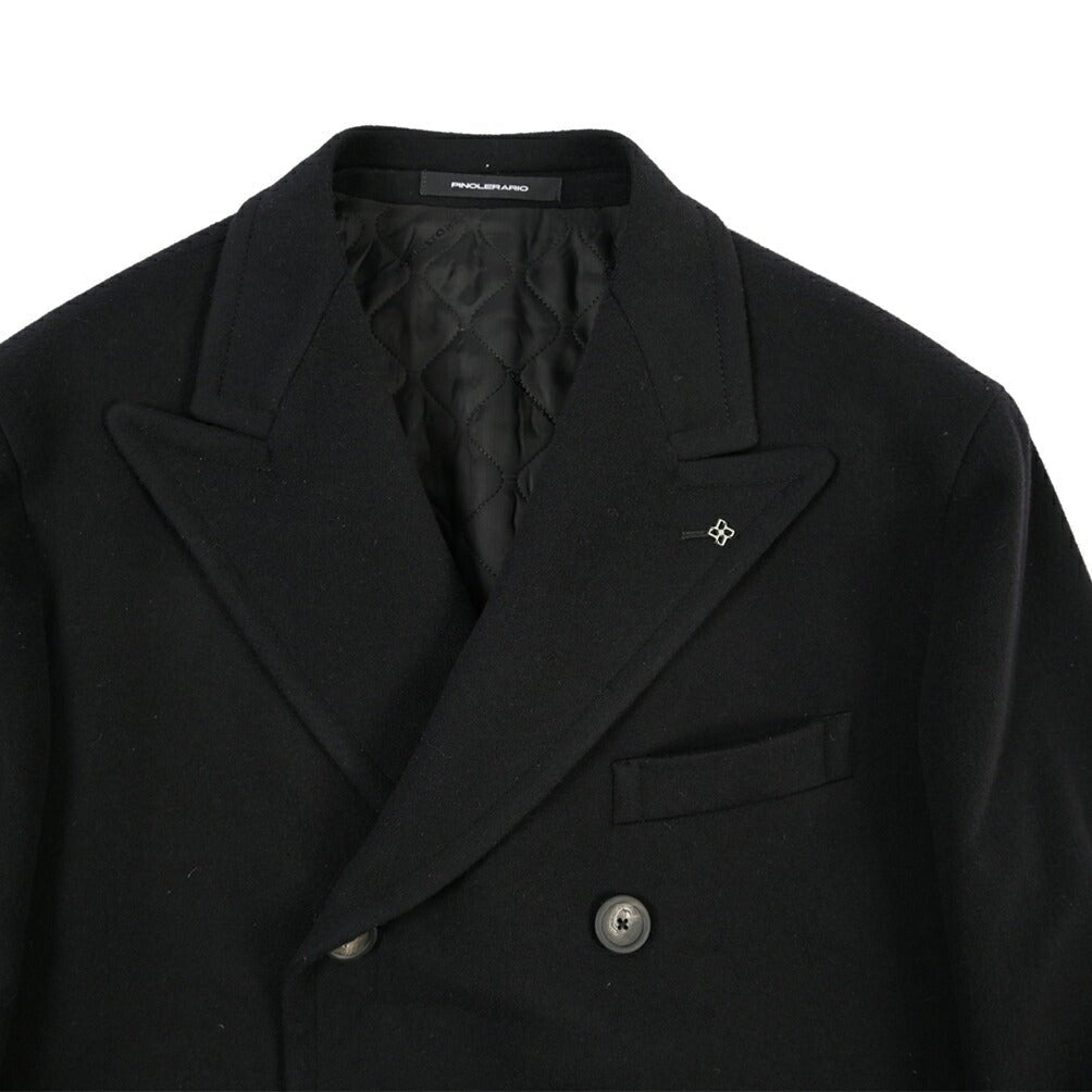26-27AW TAGLIATORE “C-RUPERT” カシミヤ混ウール 6Bダブルブレストコート ブラック 48 | GUARDAROBA MILANO OFFICIAL STORE