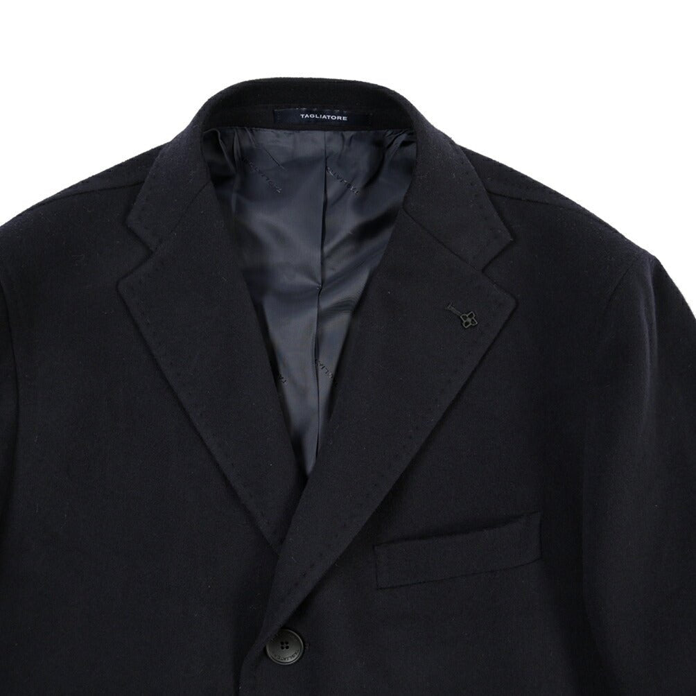 26-27AW TAGLIATORE “CFBM13X” カシミヤ混ウール 3Bシングルチェスターコート ネイビー 50 | GUARDAROBA MILANO OFFICIAL STORE