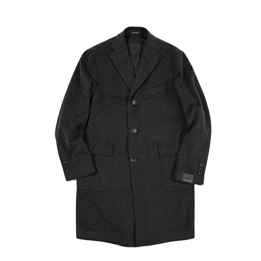 26-27AW TAGLIATORE “CSBMM3W” カシミヤ100% 3Bシングルチェスターコート ダークグレー 48 | GUARDAROBA MILANO OFFICIAL STORE