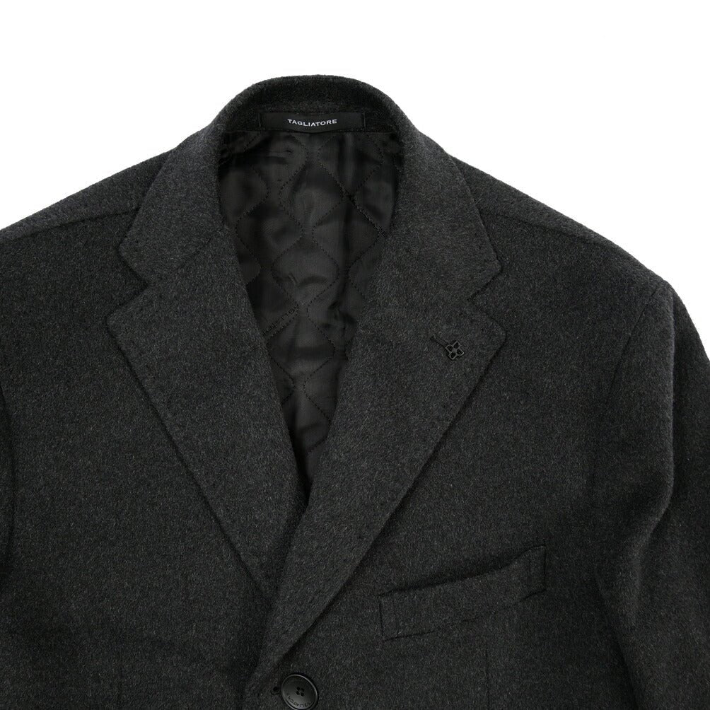 26-27AW TAGLIATORE “CSBMM3W” カシミヤ100% 3Bシングルチェスターコート ダークグレー 48 | GUARDAROBA MILANO OFFICIAL STORE