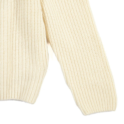 26-27AW TAGLIATORE “DUNDRET” ウールリブ ローゲージニットジップセーター ホワイト 48 | GUARDAROBA MILANO OFFICIAL STORE