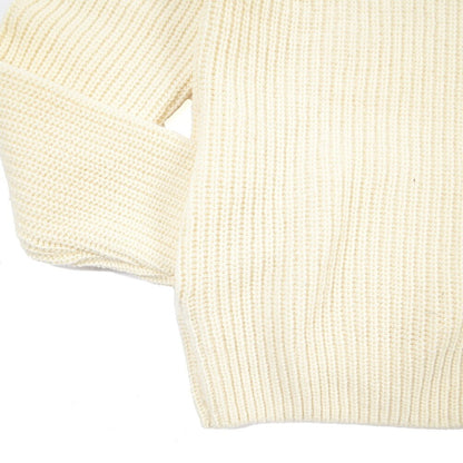 26-27AW TAGLIATORE “DUNDRET” ウールリブ ローゲージニットジップセーター ホワイト 48 | GUARDAROBA MILANO OFFICIAL STORE
