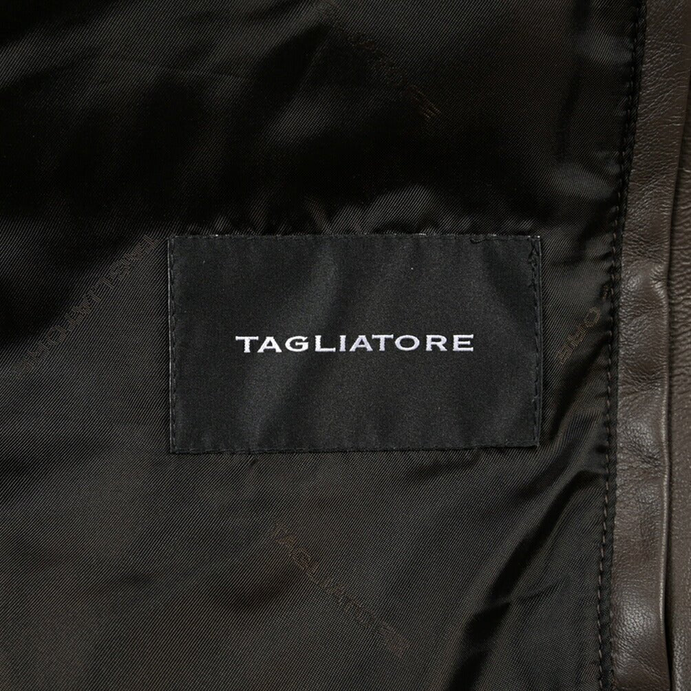 26-27AW TAGLIATORE “FOCH” シープナッパレザー100% 中綿ブルゾン ブラウン(BROWN) 50 | GUARDAROBA MILANO OFFICIAL STORE