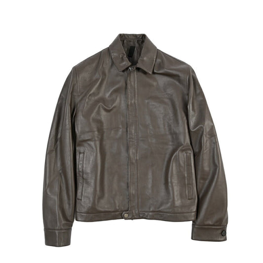 26-27AW TAGLIATORE “FOCH” シープナッパレザー100% 中綿ブルゾン ブラウン(BROWN) 50 | GUARDAROBA MILANO OFFICIAL STORE
