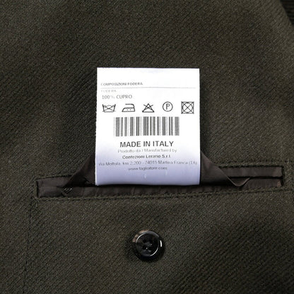 26-27AW TAGLIATORE “G-NORMAN” ヴァージンウール100% 4Bダブルテーラードジャケット カーキグリーン 48 | GUARDAROBA MILANO OFFICIAL STORE