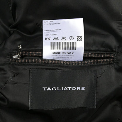 26-27AW TAGLIATORE “GAYELORD” ウール混コットン ショートブルゾン / Exclusive Garment ブラウン 48 | GUARDAROBA MILANO OFFICIAL STORE