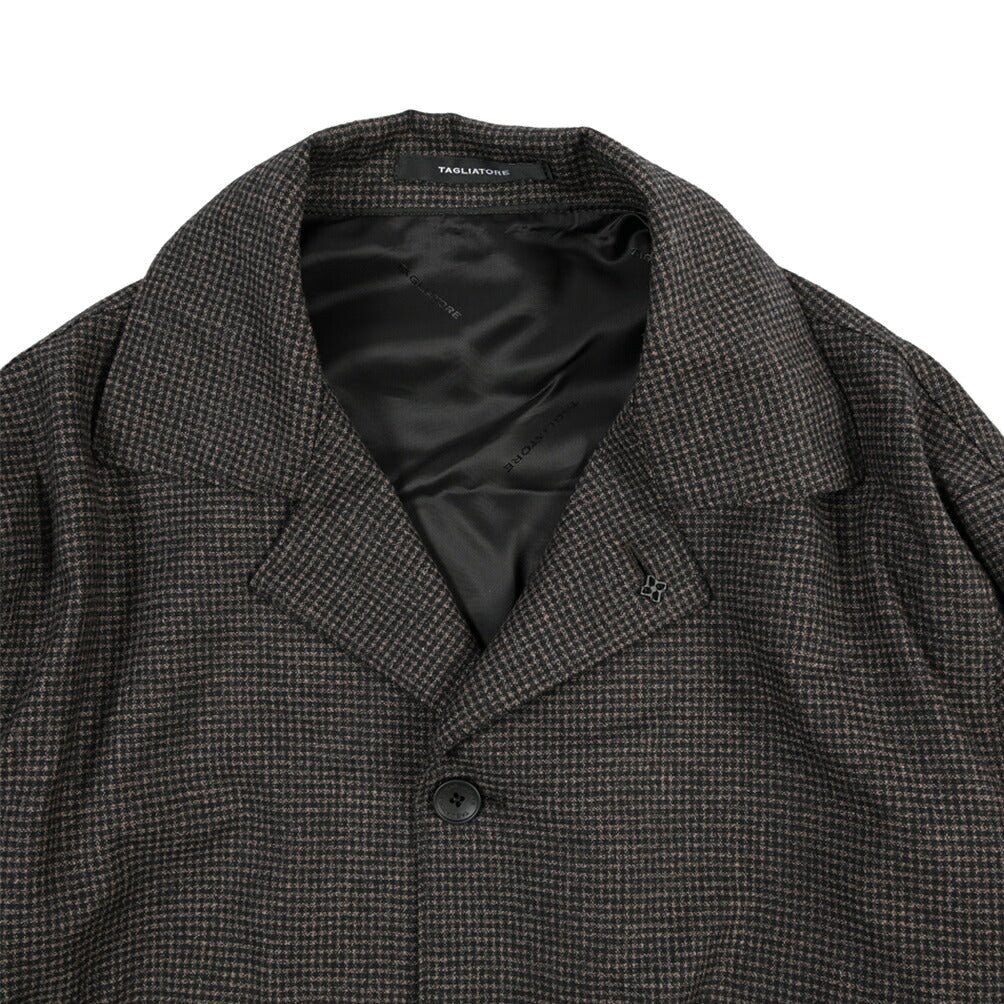 26-27AW TAGLIATORE “GAYELORD” ウール混コットン ショートブルゾン / Exclusive Garment ブラウン 48 | GUARDAROBA MILANO OFFICIAL STORE