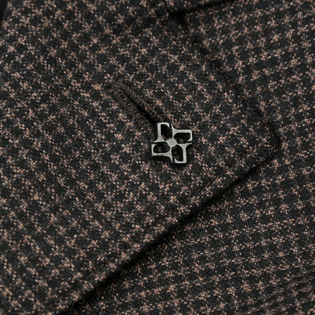 26-27AW TAGLIATORE “GAYELORD” ウール混コットン ショートブルゾン / Exclusive Garment ブラウン 48 | GUARDAROBA MILANO OFFICIAL STORE