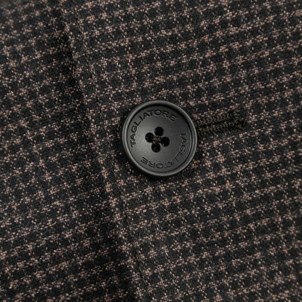 26-27AW TAGLIATORE “GAYELORD” ウール混コットン ショートブルゾン / Exclusive Garment ブラウン 48 | GUARDAROBA MILANO OFFICIAL STORE